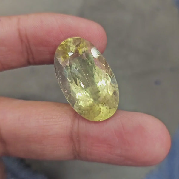 Natural Big Size Heliodor Faceted | Oval | 27x15mm