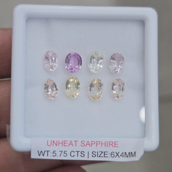 Box Of Natural Sri Lanka Unheated Sapphire  | 6x4mm | Mix Shape