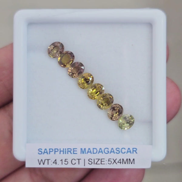 Box Of Natural Madagascar Unheated Sapphire  | 5x4mm | Oval