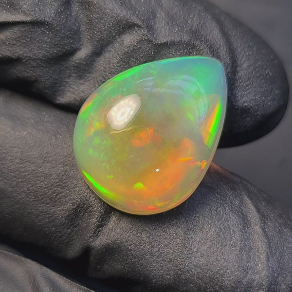 1  Pcs Of Natural Ethiopian Opal  | Pear | Size: 19x15mm