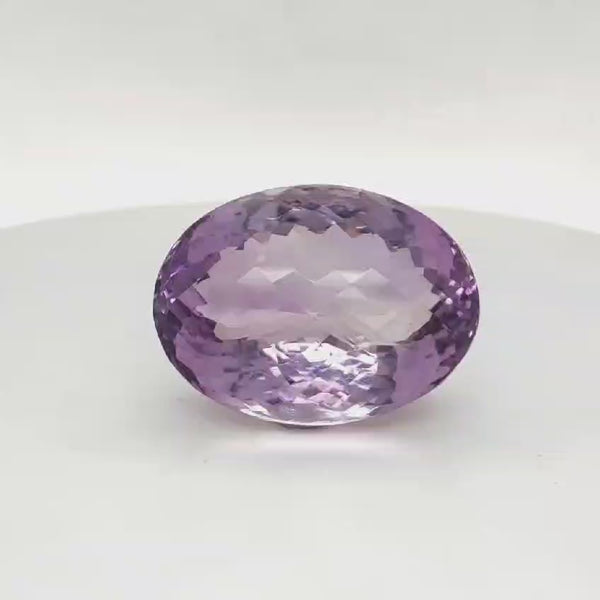 1 Pieces Natural Amethyst Faceted Oval Shape | Size36x26mm