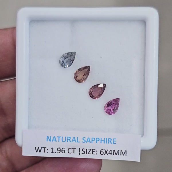 1.96Cts Natural Madagascar  Sapphire  | 6x4mm | Pear