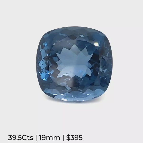 Natural London Blue Topaz Faceted | Square | Size: 19mm