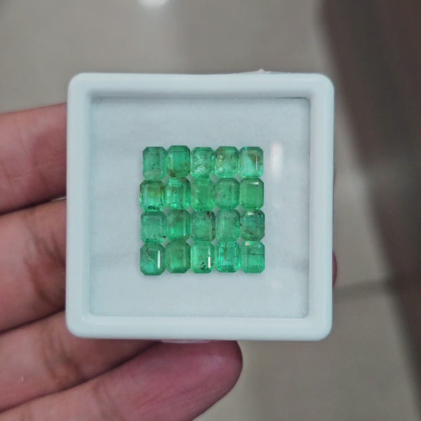 20pcs Of Natural Emerald Faceted | 5x3mm| Rectangle