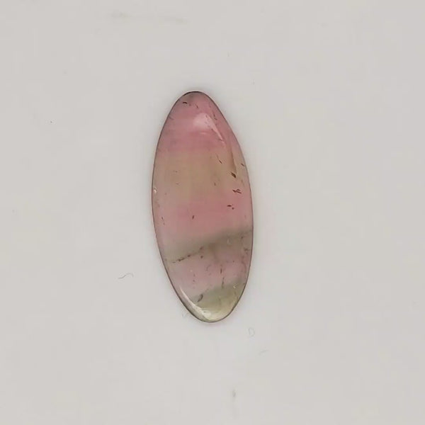 1 Pcs Of Natural Watermelon Tourmaline Slice | Size:26x11mm | With Certificate