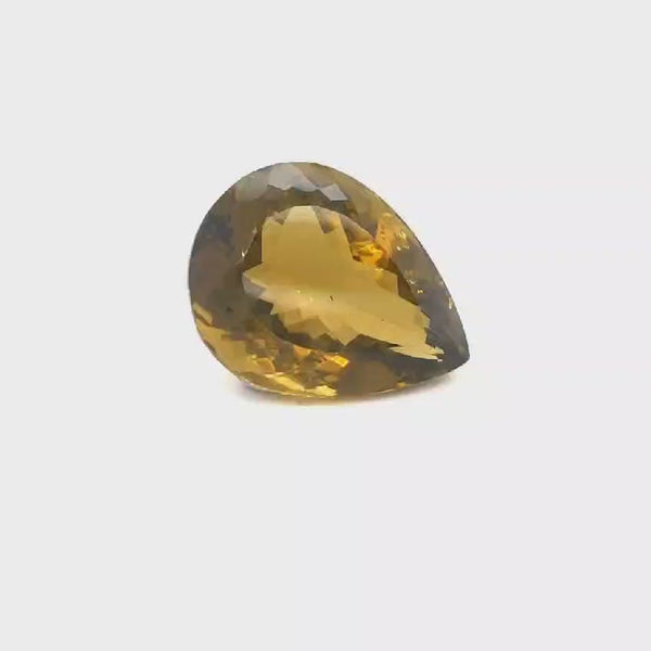 1 Pieces Natural Lemon Quartz Faceted Pear Shape | Size:32x24mm