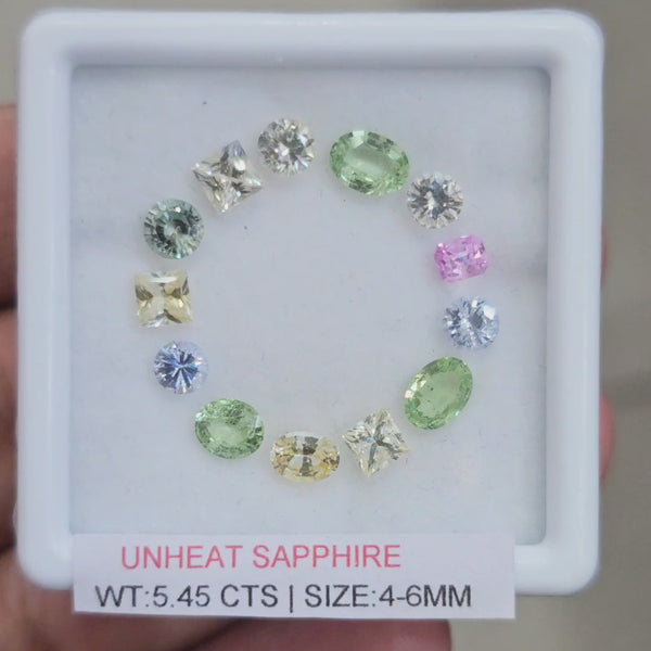 Natural Madagascar Sapphire  | 4-6mm | Mix Shape