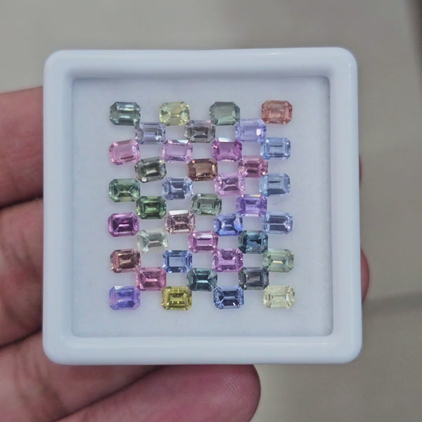 Box Of Natural Madagascar Unheated Sapphire  | 4x3mm | Rectangle