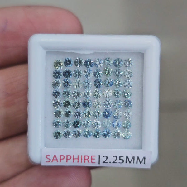4.8cts Natural Unheated Teal Sapphire From Australia | 2.25mm| Round | Ideal Cut