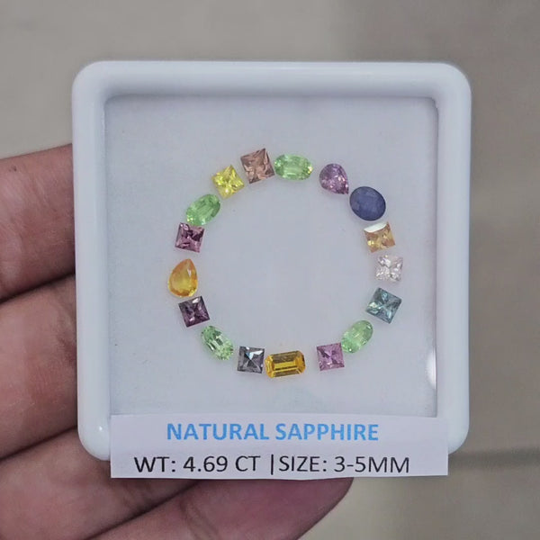 4.69Cts Natural Madagascar  Sapphire  | 3-5mm | Mix