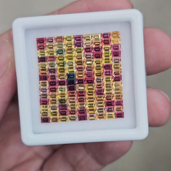 Box Of Natural Madagascar Sapphire  | 3x2mm | Rectangle | 11.4Cts