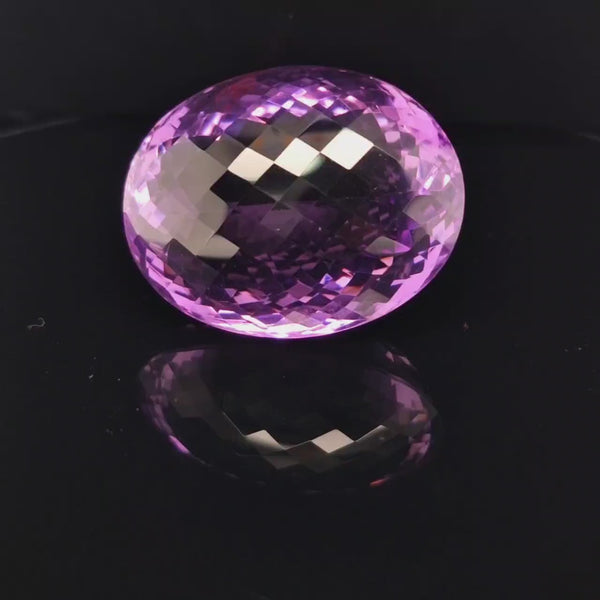 Natural Deep Color Amethyst Checkerboard Cut | Oval | Size: 38x30MM