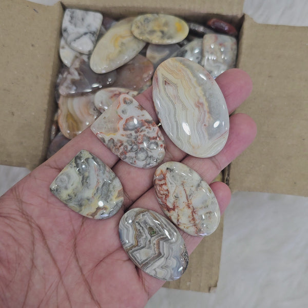 500 Grams of Crazy Lace Agate | 20-35mm | 50 Pcs approx