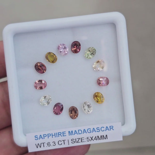 Box Of Natural Madagascar Unheated Sapphire  | 5x4mm | Oval