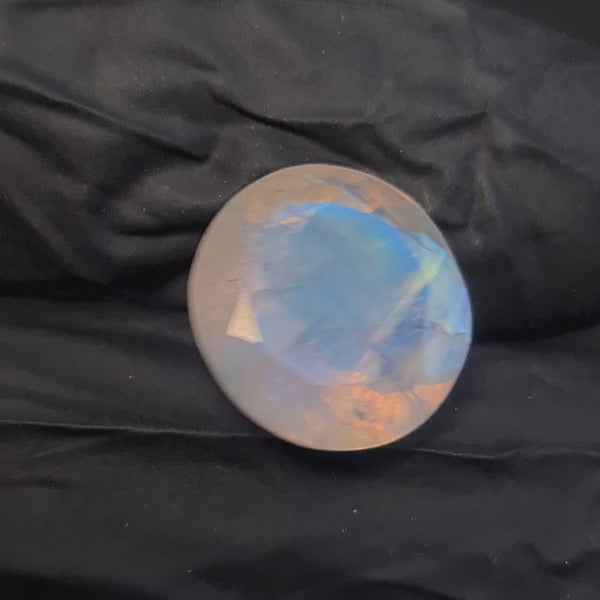 Natural Rainbow Moonstone from India Faceted | Round| 13mm