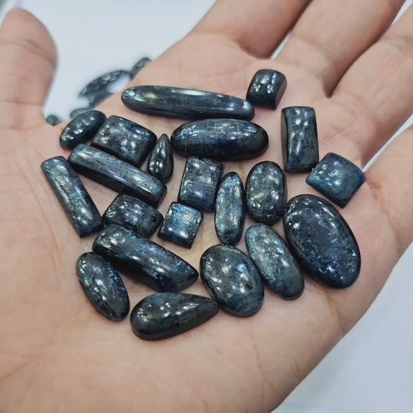 20 Pcs Kyanite with sheen Cabochons | 10mm to 20mm