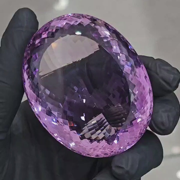 644 Cts | Natural Big Size Jumbos Lavender Amethyst Faceted | Oval | 66x52mm