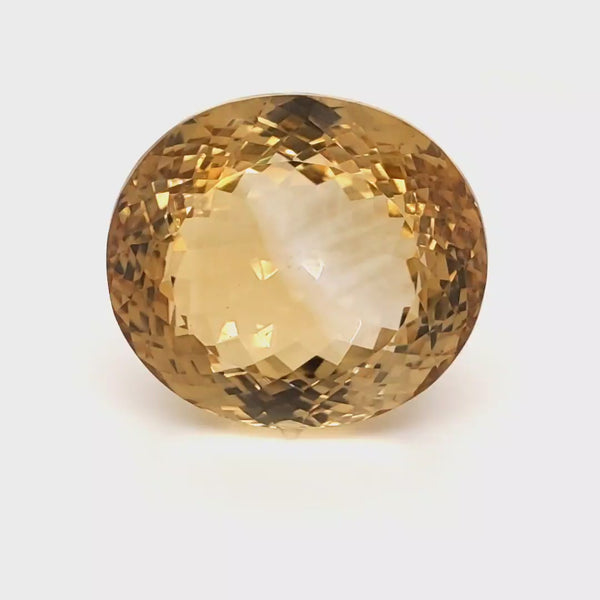 Natural Big Size Citrine Faceted  | Oval | Size: 28x25mm