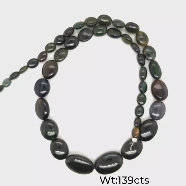 15 Inches Natural Tourmaline Beads | Oval | Beads Size:5-17mm