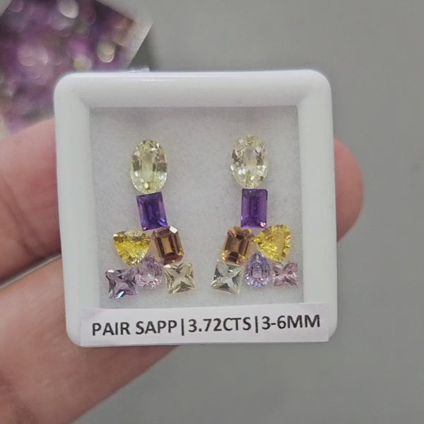 Pair Box Of Natural Sapphire  | 3-6mm | Mix