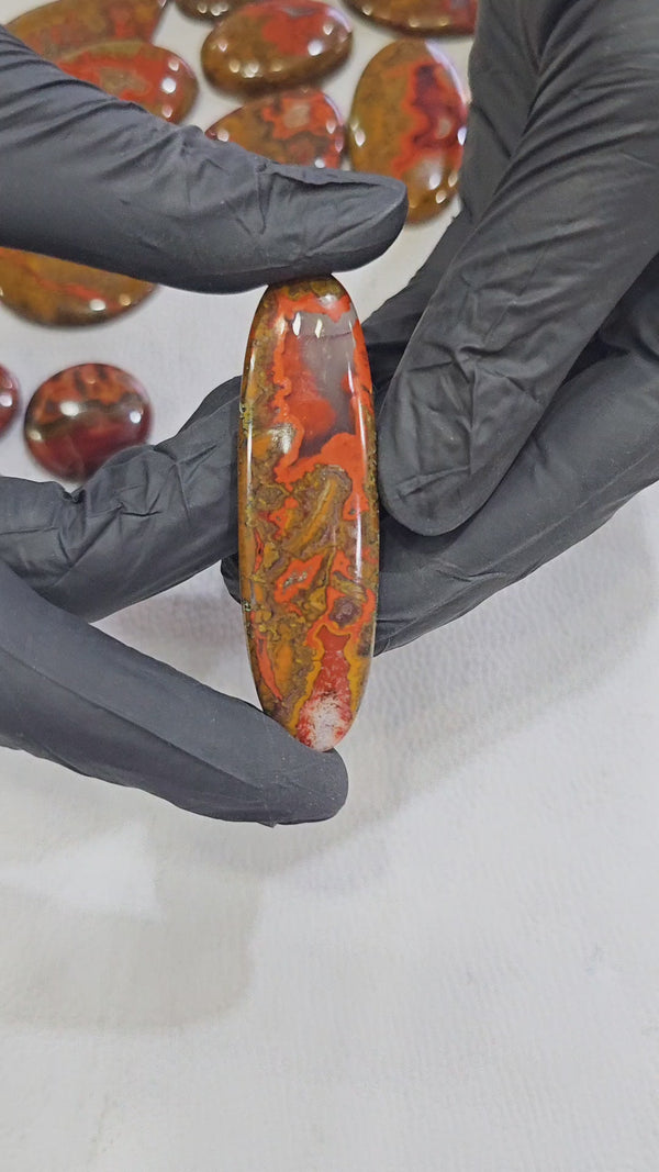 100g Natural Morocco Seam Agate Gemstones  | 8–10 Pieces (Approx.) | 25–45mm
