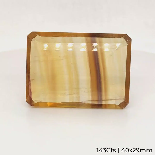 1 Pcs Of Natural Flourite Faceted | Rectangle | Size: 40x29mm