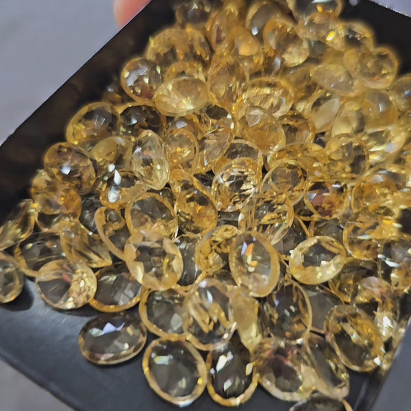 20 Pcs Unheated Citrines | 9-10mm Ovals