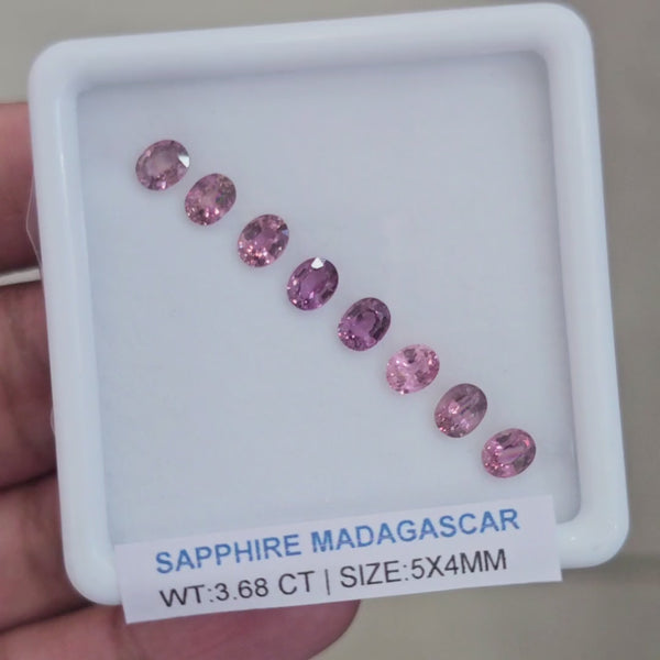 Box Of Natural Madagascar Unheated Sapphire  | 5x4mm | Oval