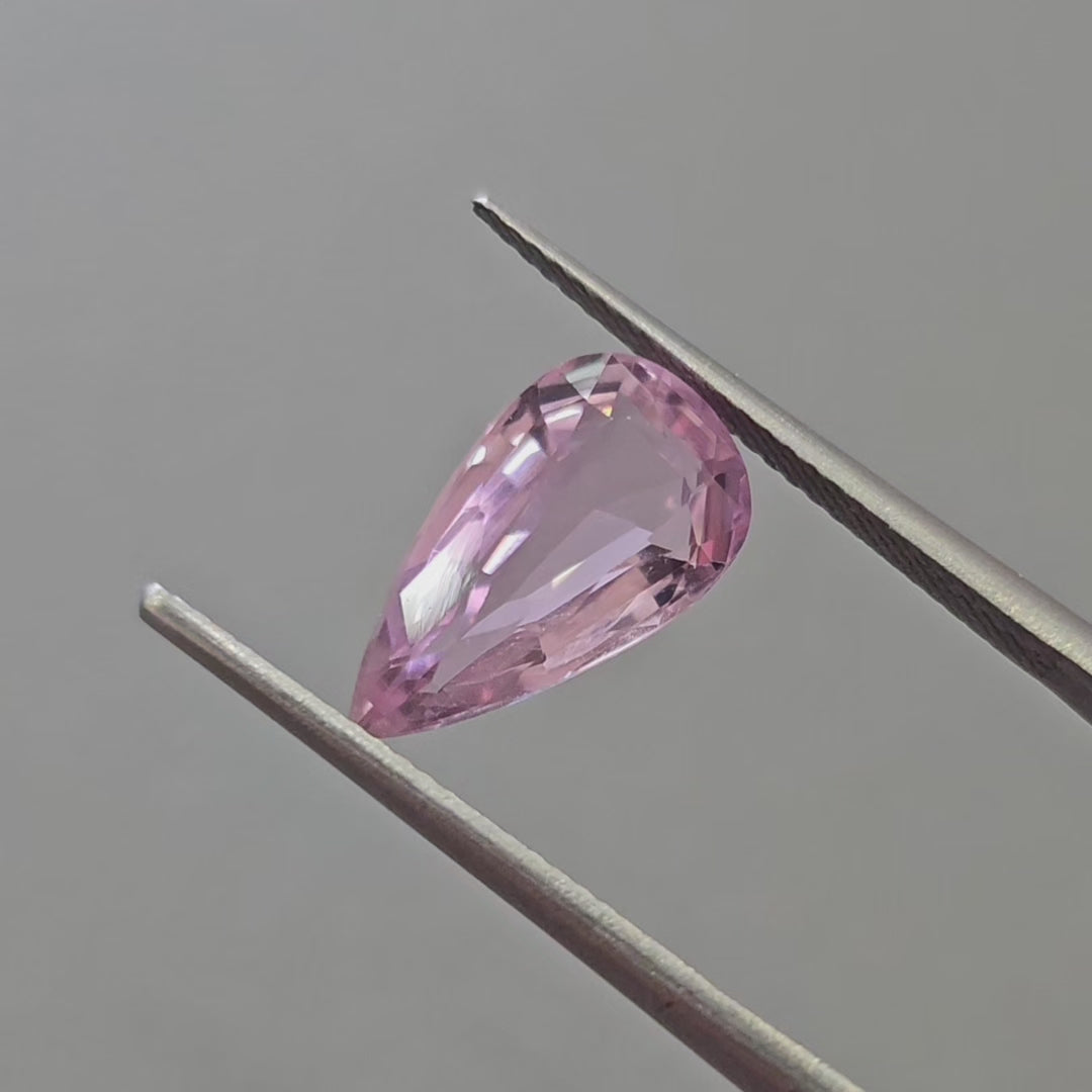 1 Pcs Of Natural Kunzite Faceted | Pear | Size:13x8mm