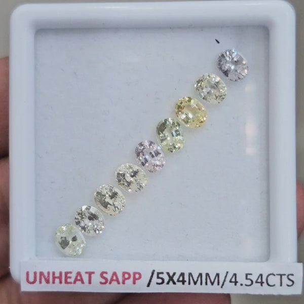 Box Of Natural Sri Lanka Unheated Sapphire  | 5x4mm | Mix Shape