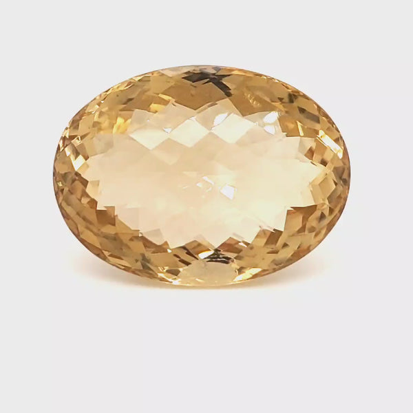 Natural Big Size Citrine Checkerboard Cut | Oval | Size: 32x24mm