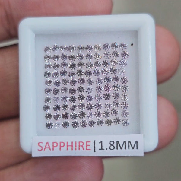 3.5Cts Natural Madagascar  Sapphire  |  1.8mm | Round | Ideal Cut