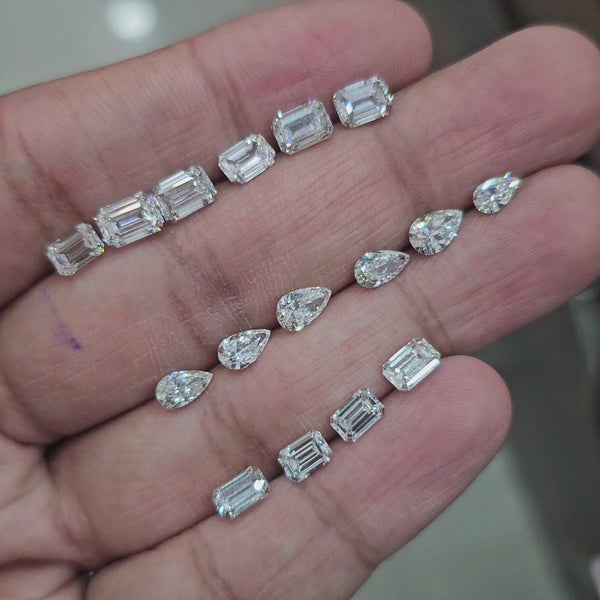 1 Random Piece of Lab grown Diamond | Pear or Rectangle 0.40-0.70