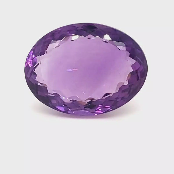 Natural Deep Color Amethyst Faceted | Oval | Size: 26x20mm