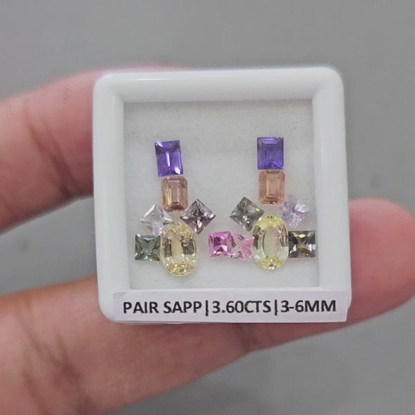 Pair Box Of Natural Sapphire  | 3-6mm | Mix Shape