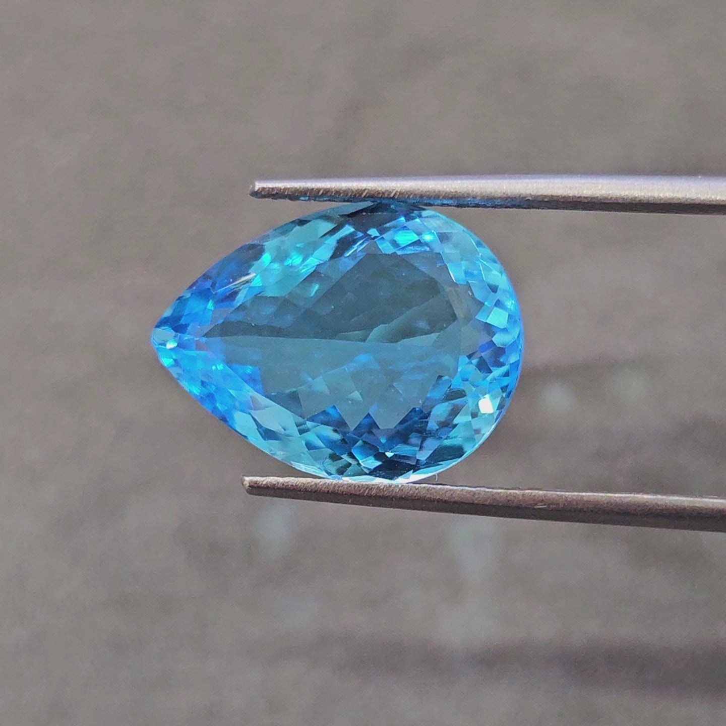 1 Pcs Of Natural Blue Topaz Faceted |Pear|  Size:16x12mm