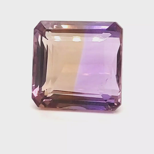 Natural Big Size Ametrine Bolivia Faceted | Square Shape | Size: 21mm