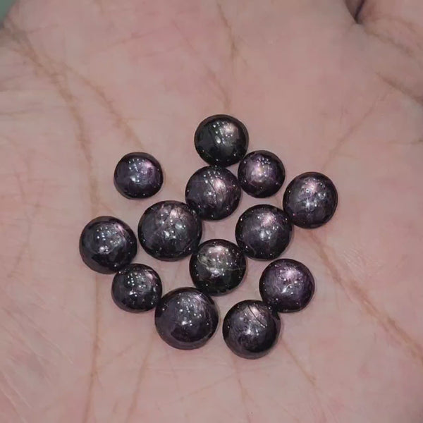 1 Pcs of Natural Star Ruby Cabochons | 6 Rayed Star