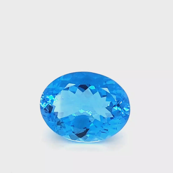 1 Pcs Swiss Blue topaz 21 Cts Oval Shape  | Finest quality