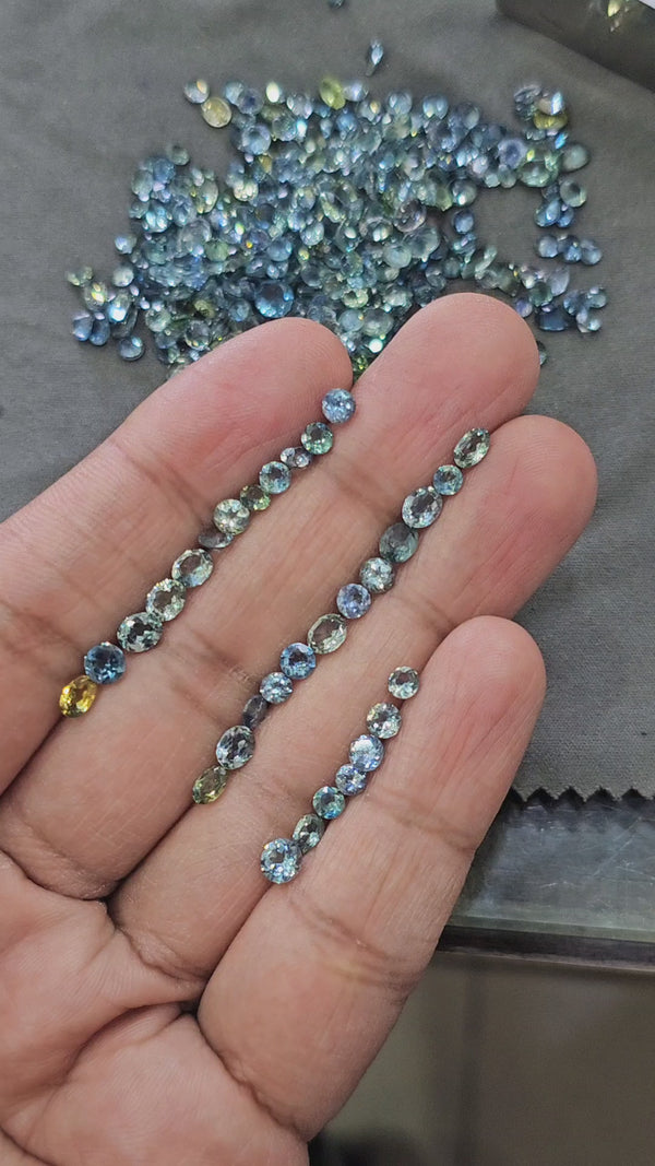 10 Carats Unheated Australian Sapphire Faceted | 3–6mm | 30–35 Pcs | Mixed Shapes