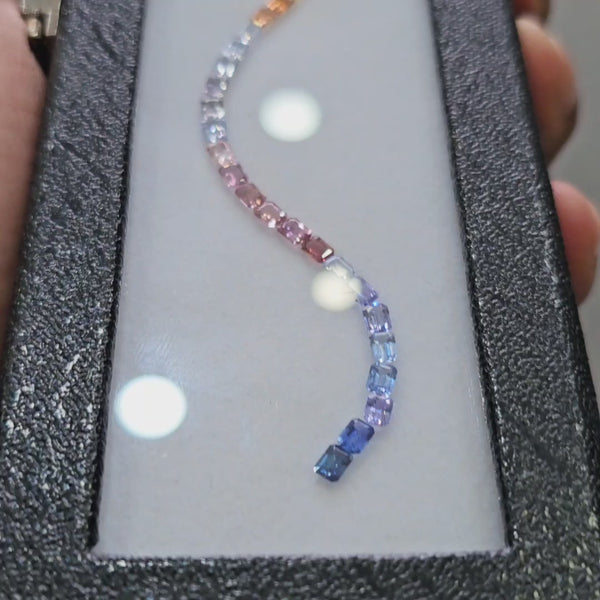 Natural Sapphire Bracelet Layout  | 5x4mm | 12 Cts |