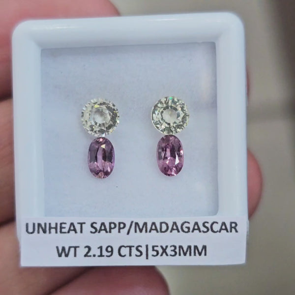 Box Of Natural Madagascar Unheated Sapphire  | 5mm | Oval & Round