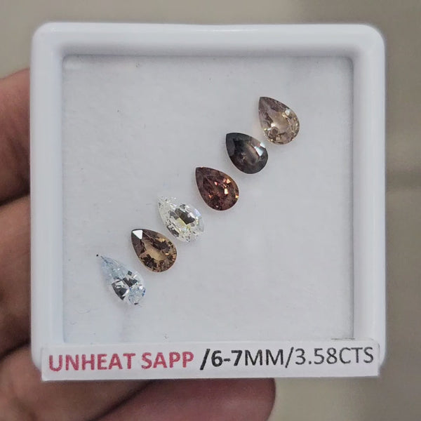 Natural Madagascar Sapphire  | 6-7mm | Pear