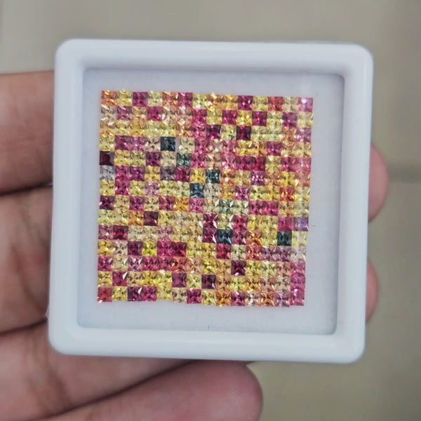 Box Of Natural Madagascar Sapphire  | 2mm | Square | 12.8Cts