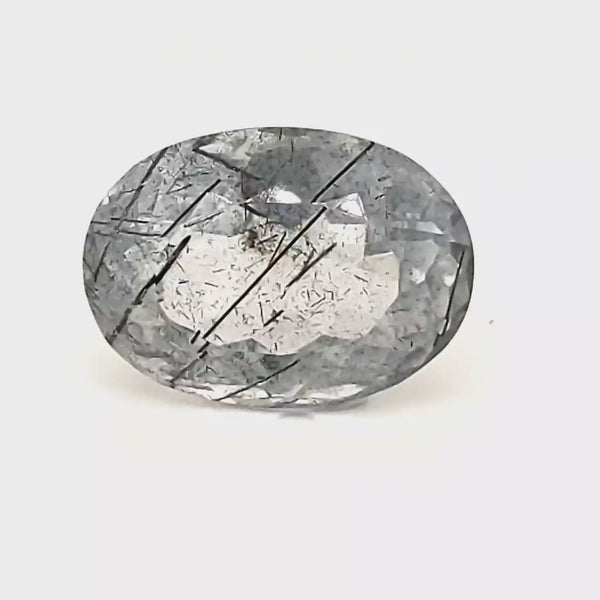 1 Pcs Of Natural Black Rutile Faceted | Oval | Size:18x13mm