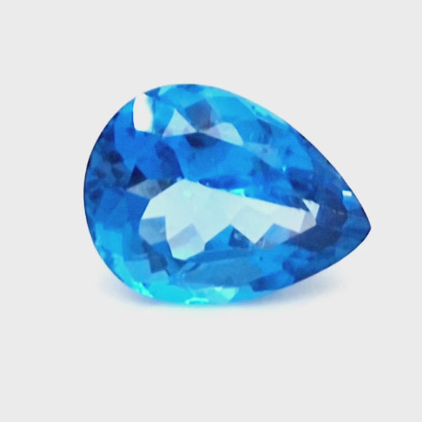 Natural Swiss Blue Topaz Faceted | Pear | 16x12mm