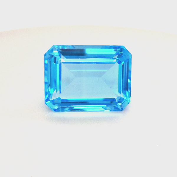 Natural Big Size Sky Blue Topaz Faceted | Rectangle | Size:25x19mm