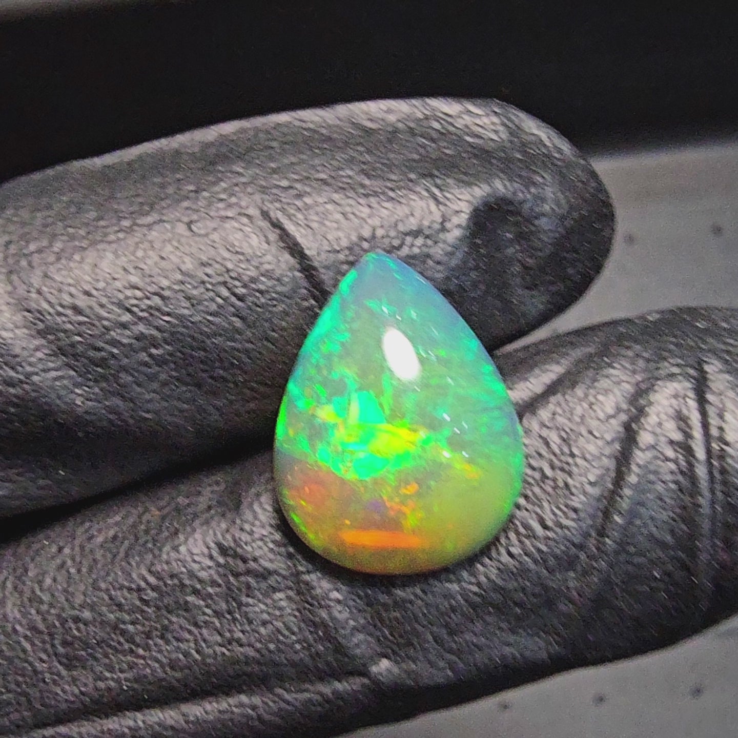 1 Pcs Of Natural Ethopian Opal Pear Shape  |WT: 4.4 Cts|Size: 15x12mm