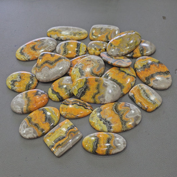 100 Grams Bumble Bee Jasper | Top Vibrant Quality | Approx. 40mm | 8–10 Pcs