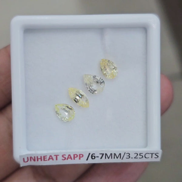 Box Of Natural Sri Lanka Unheated Sapphire  | 6-7mm | Pear & Marquise